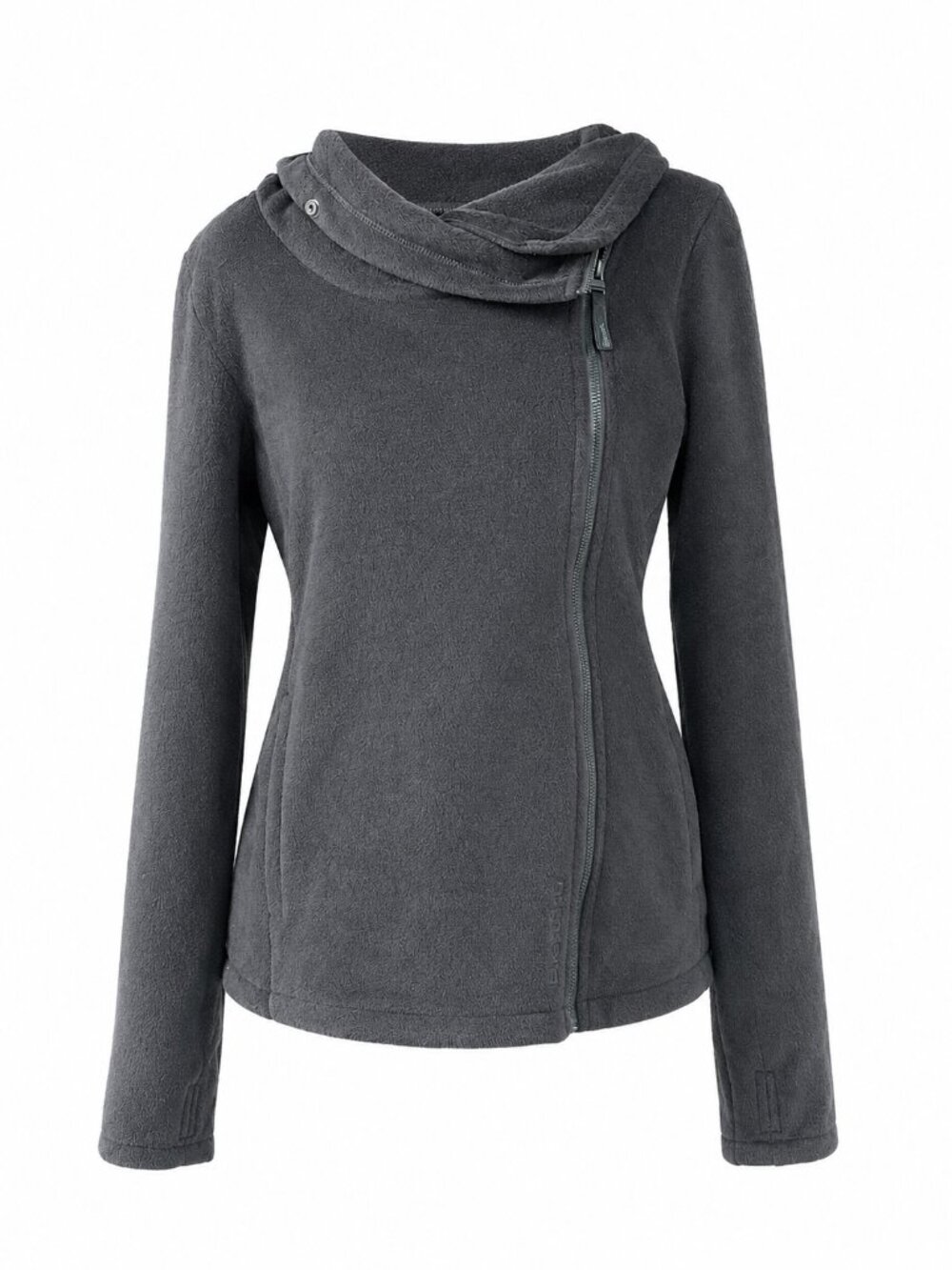 Bench Asymmetrical Zip Fleece Jacket XL Black Funnel Neck Urban Activewear